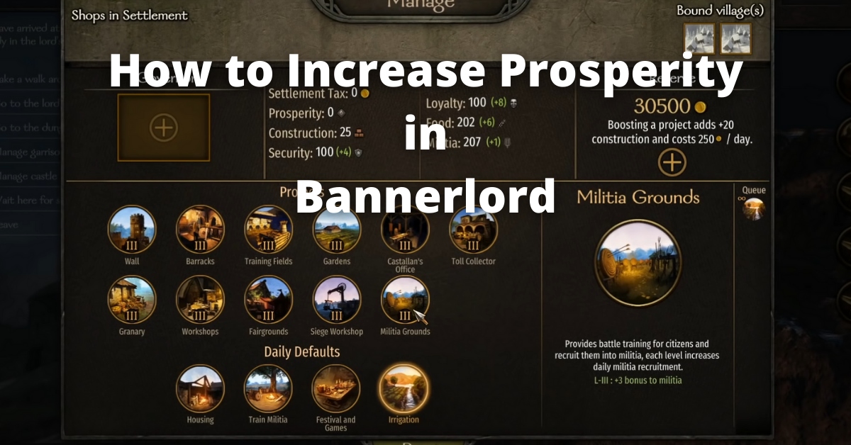 How to Increase Prosperity in Bannerlord