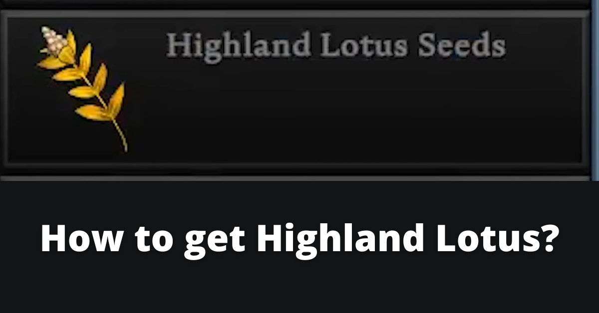 How to get Highland Lotus