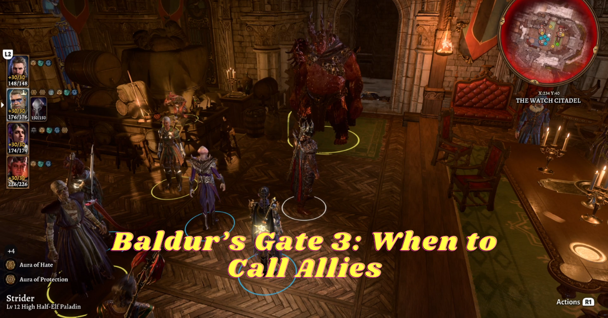 baldurs gate 3 when to call allies