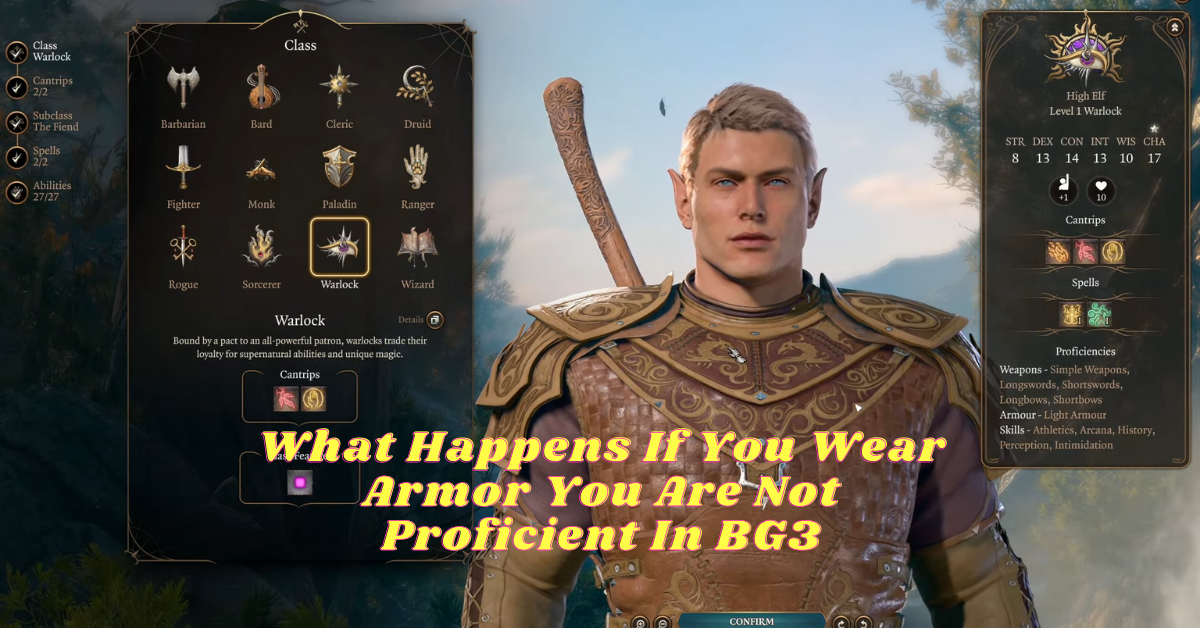 what happens if you wear armor you are not proficient in bg3